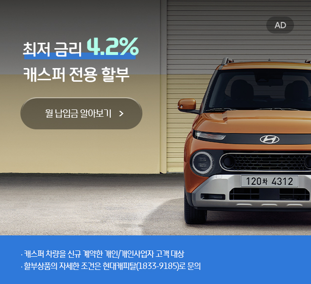 캐스퍼 전용 할부 안내 자세히보기